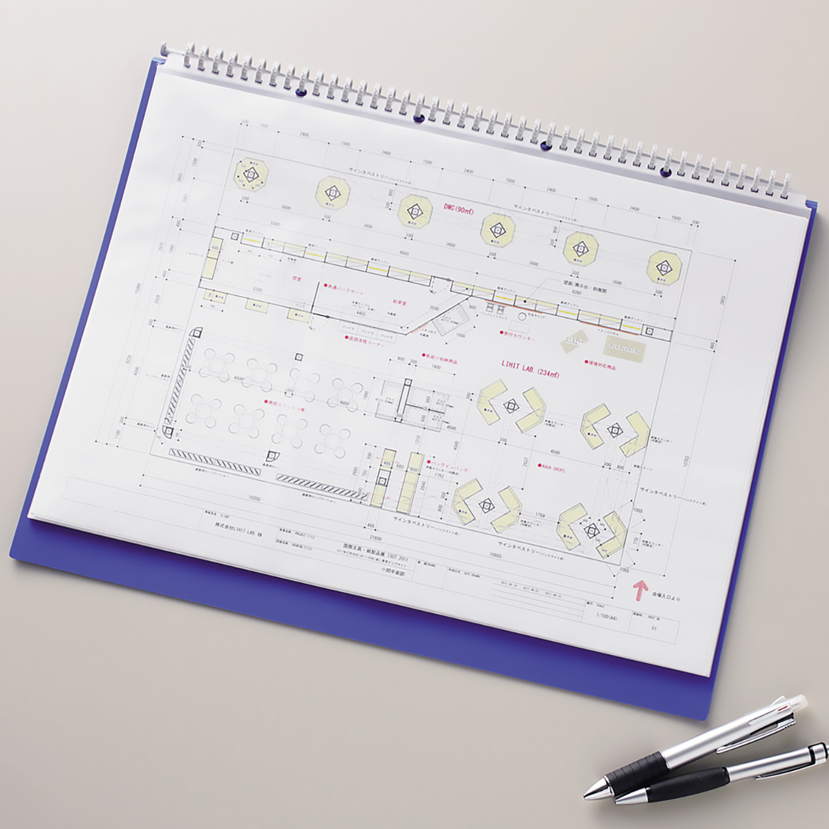 ＡＱＵＡ　ＤＲＯＰｓ　クリヤーブック＜ポケット交換タイプ＞　黒