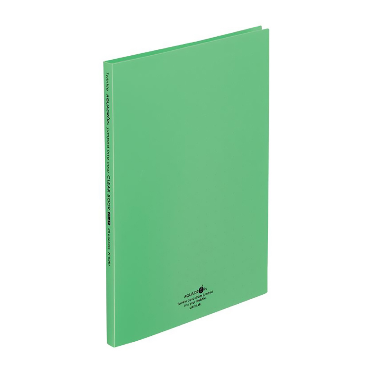 ＡＱＵＡ　ＤＲＯＰｓ　クリヤーブックフラット　黄緑