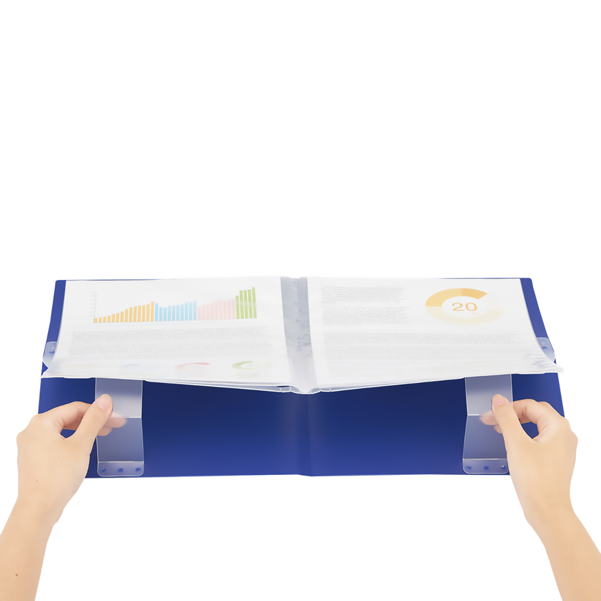 ＣＵＢＥ　ＦＩＺＺ　クリヤーブック＜スタンド式＞　ブルー