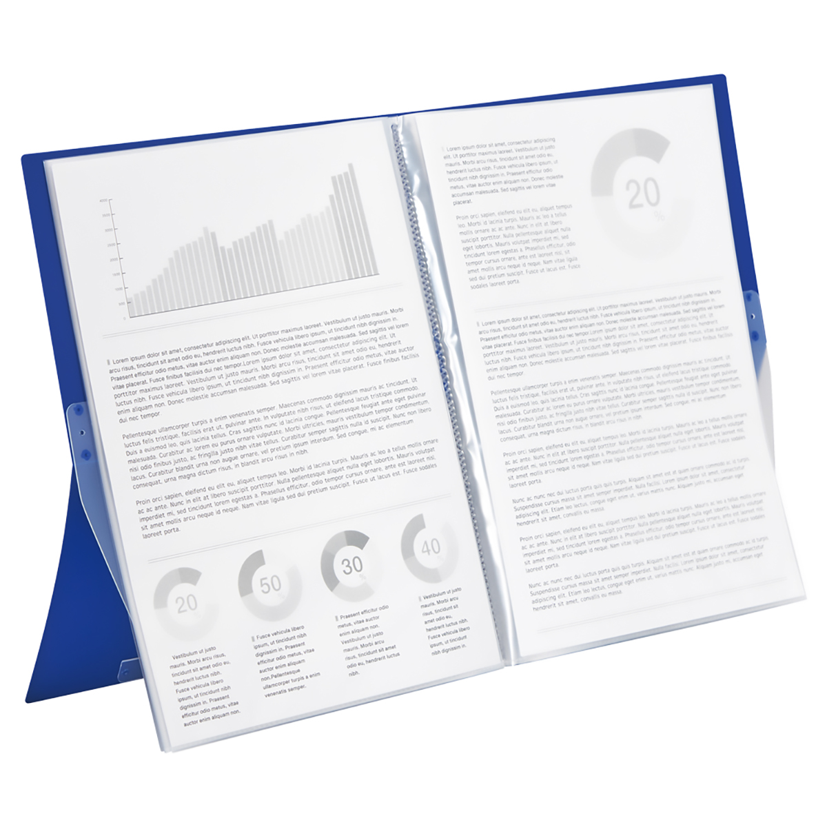 ＣＵＢＥ　ＦＩＺＺ　クリヤーブック＜スタンド式＞　ネイビー