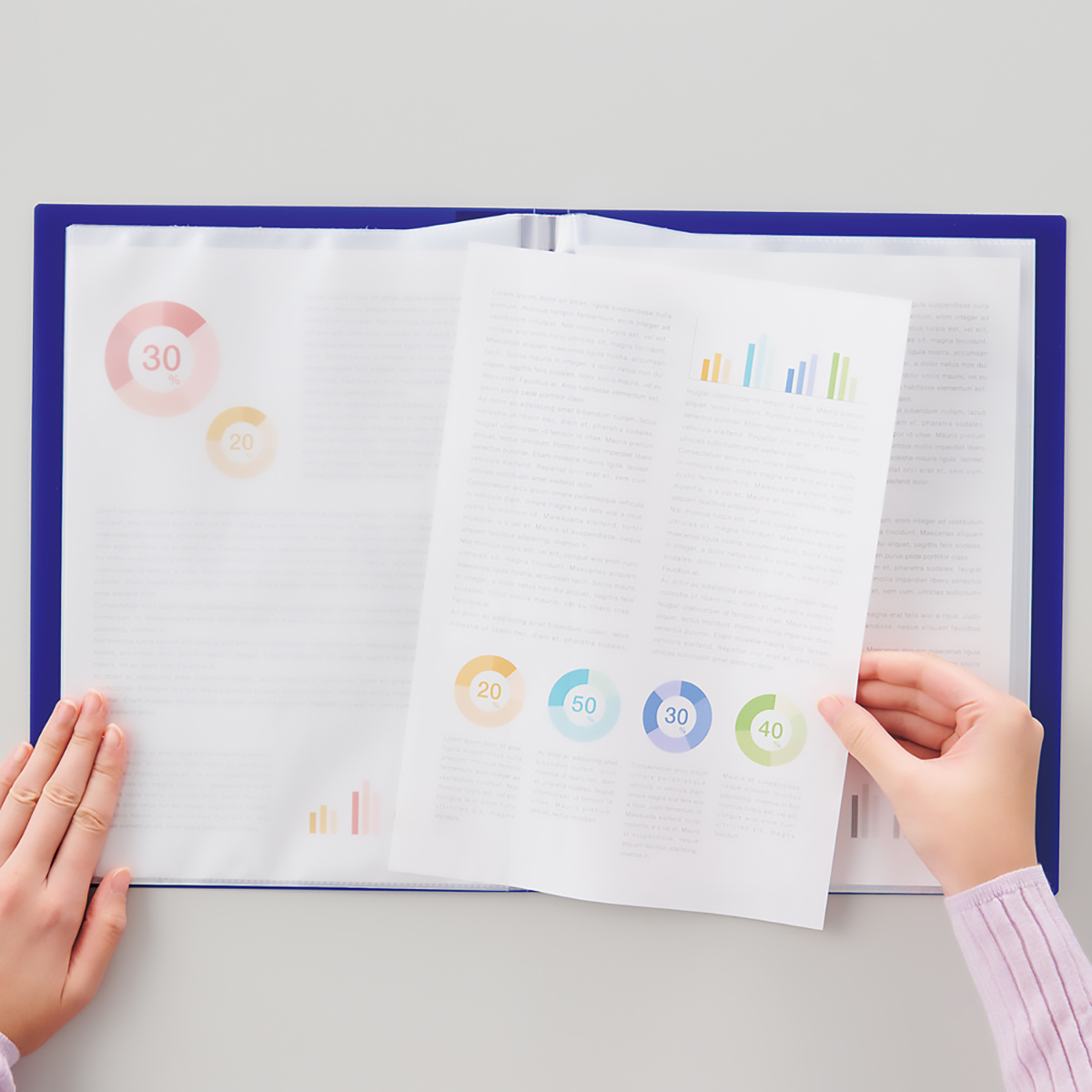 ＣＵＢＥ　ＦＩＺＺ　クリヤーブック＜サイドベンツ＞　パープル