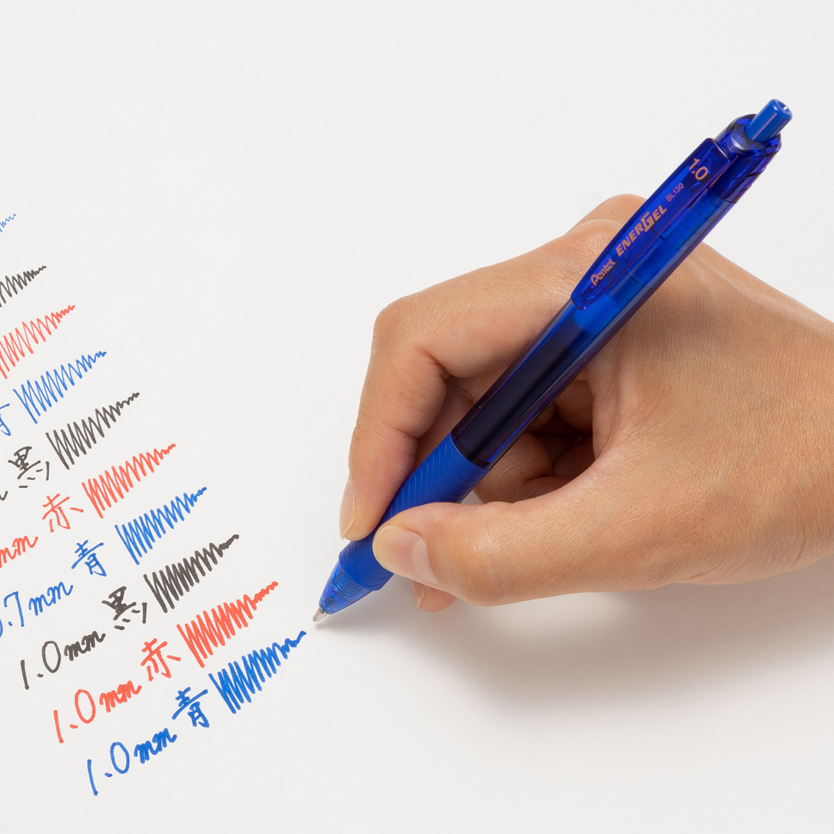 ぺんてる ゲルインキボールペン エナージェル エス 1.0mm 青 BL130-C