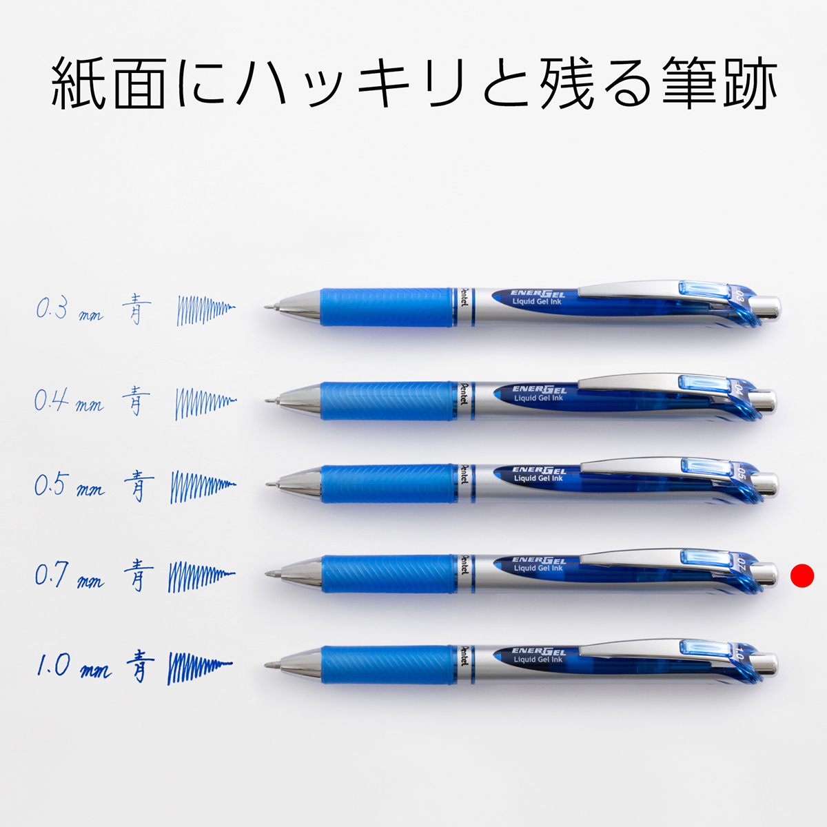 ぺんてる ゲルインキボールペン エナージェル 0.7mm 青 BL77-C