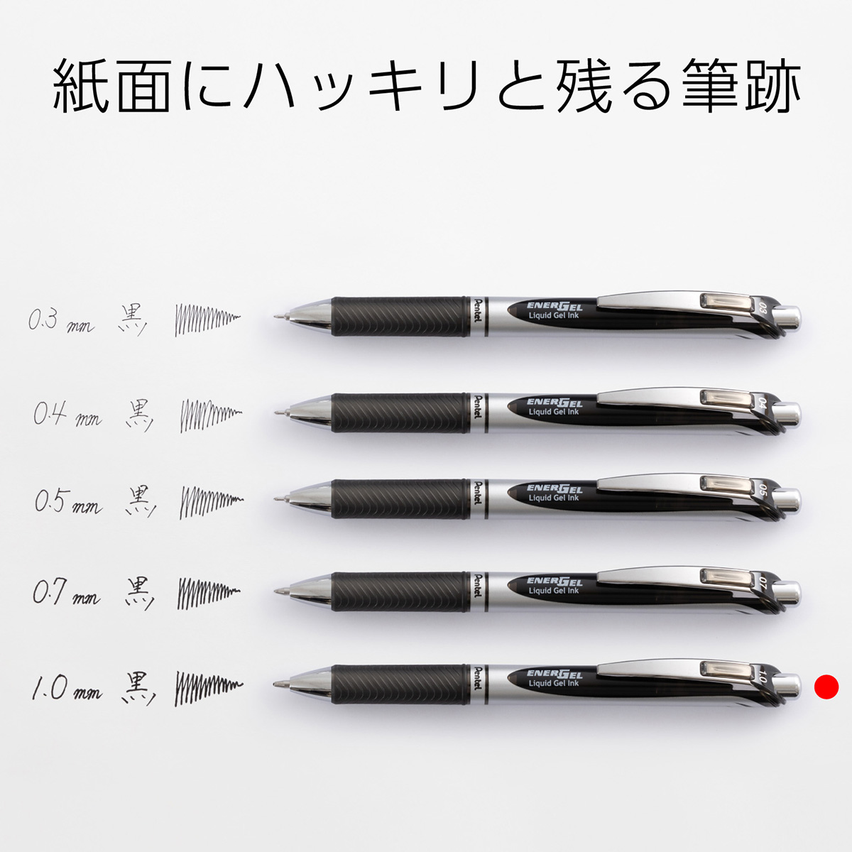 ぺんてる ゲルインキボールペン エナージェル 1.0mm 黒 BL80-A