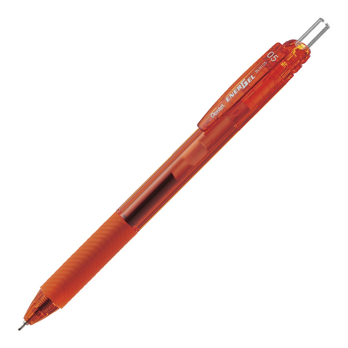ぺんてる ゲルインキボールペン エナージェル エス 0.5mm オレンジ軸 黒 BLN125F-A