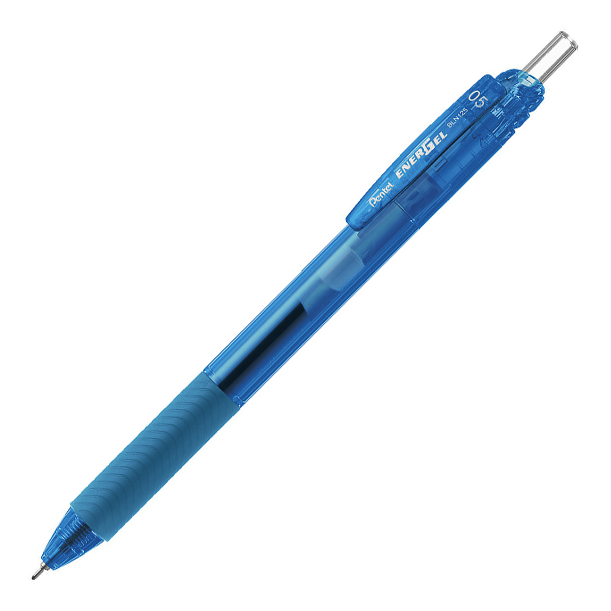 ぺんてる ゲルインキボールペン エナージェル エス 0.5mm スカイブルー軸 黒 BLN125S-A