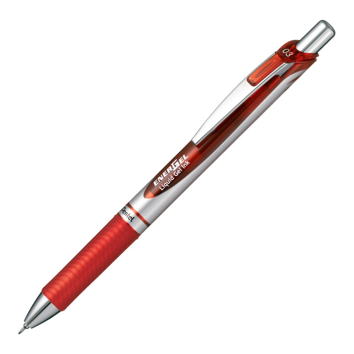 ぺんてる ゲルインキボールペン エナージェル 0.3mm 赤 BLN73-B