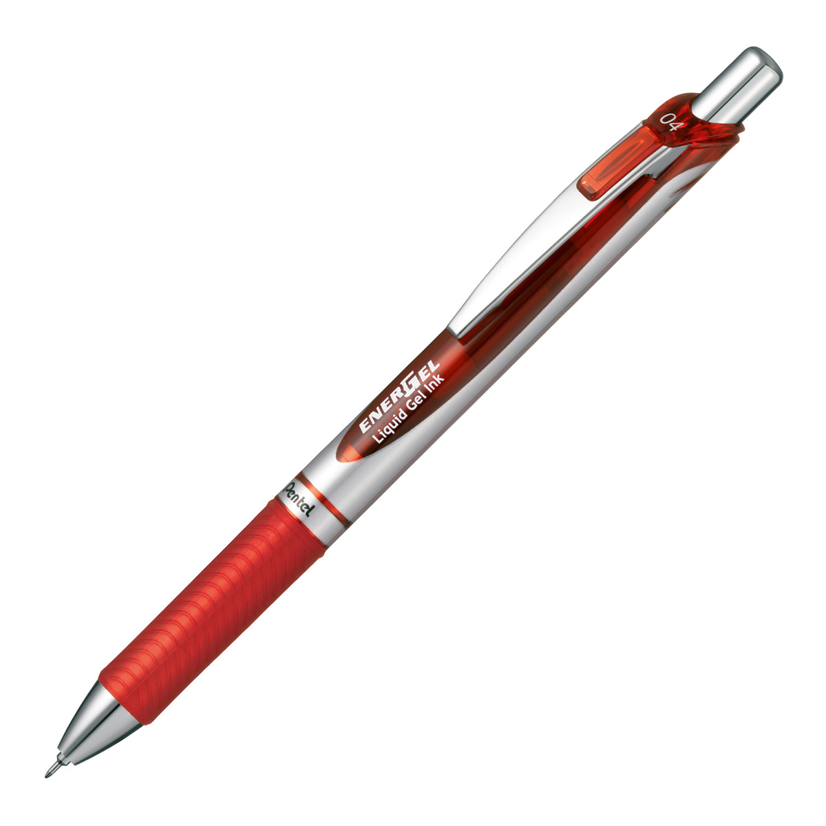ぺんてる ゲルインキボールペン エナージェル 0.4mm 赤 BLN74-B