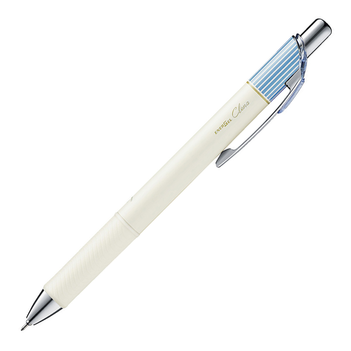 ぺんてる ゲルインキボールペン エナージェル クレナ 0.4mm サックスブルー軸 黒 BLN74LS-A