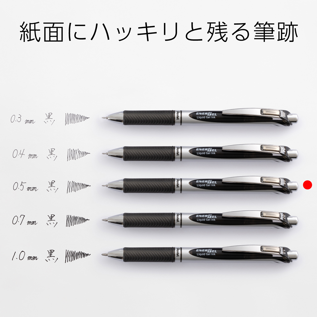 ぺんてる ゲルインキボールペン エナージェル 0.5mm 黒 BLN75Z-A