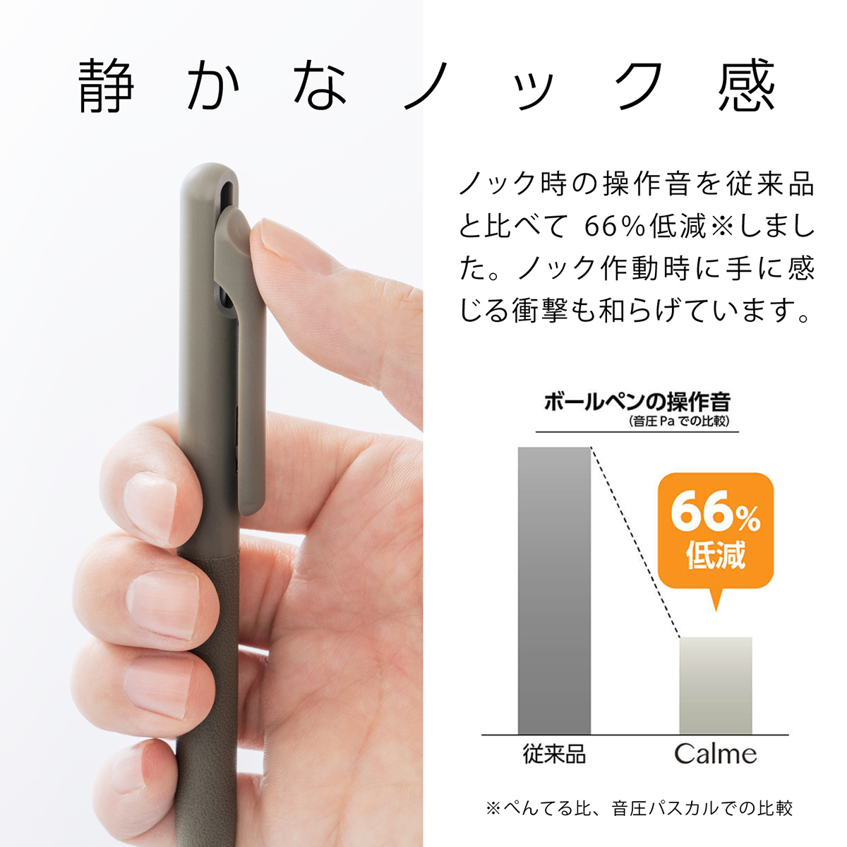 ぺんてる 油性ボールペン Calme カルム 0.5mm カーキ軸 黒 BXA105D-A