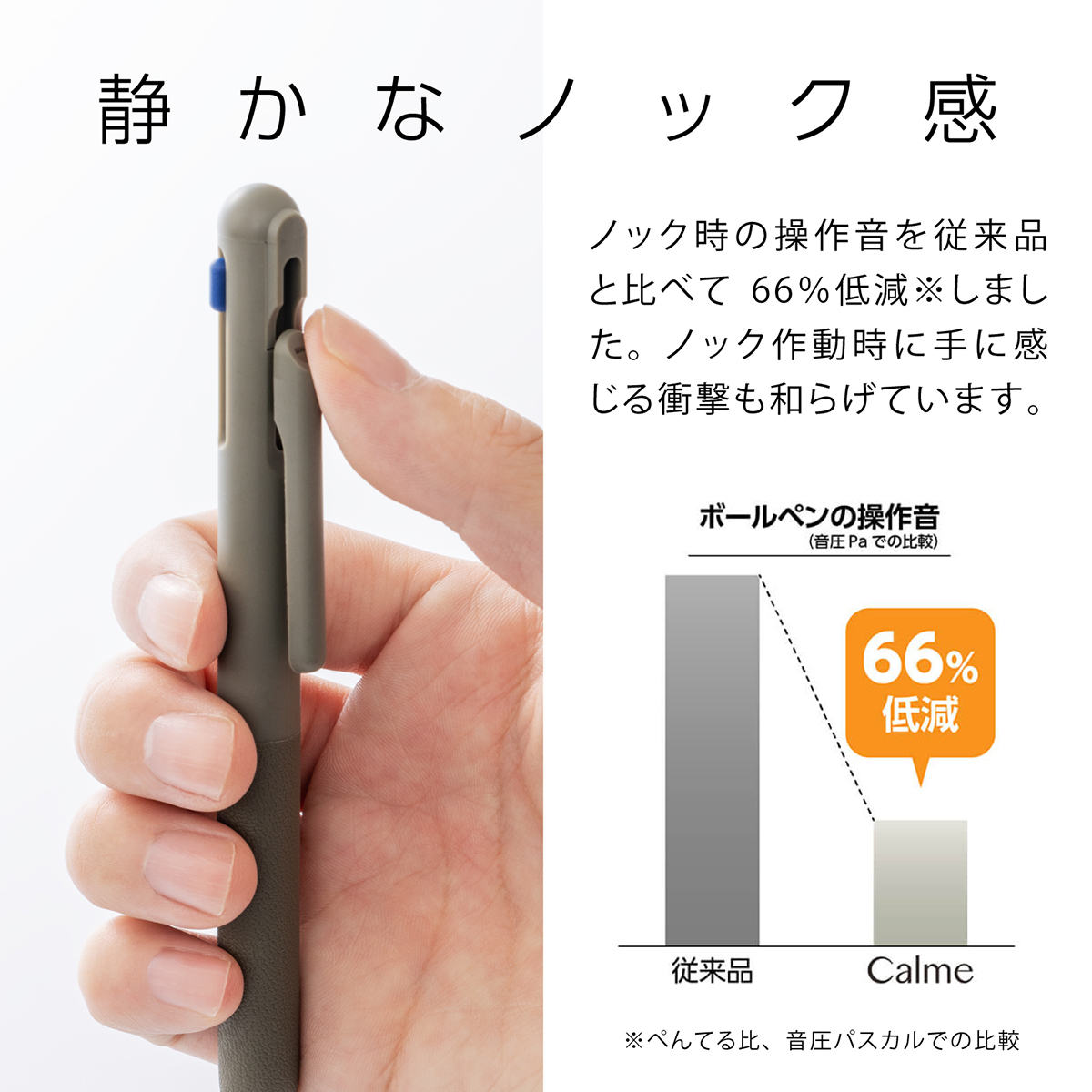 ぺんてる 3色ボールペン Calme カルム 0.7mm カーキ軸 BXAC37D