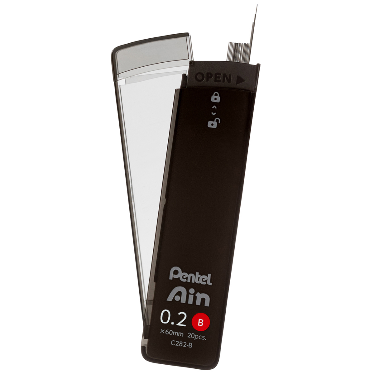 ぺんてる シャープペン芯 Pentel Ain ぺんてるアイン 0.2mm B C282-B