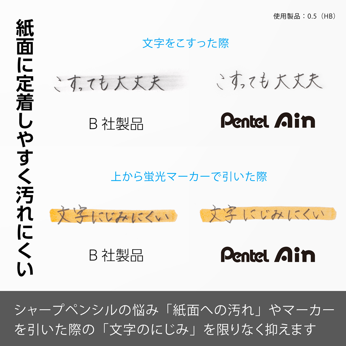 ぺんてる シャープペン芯 Pentel Ain ぺんてるアイン 0.2mm HB C282-HB