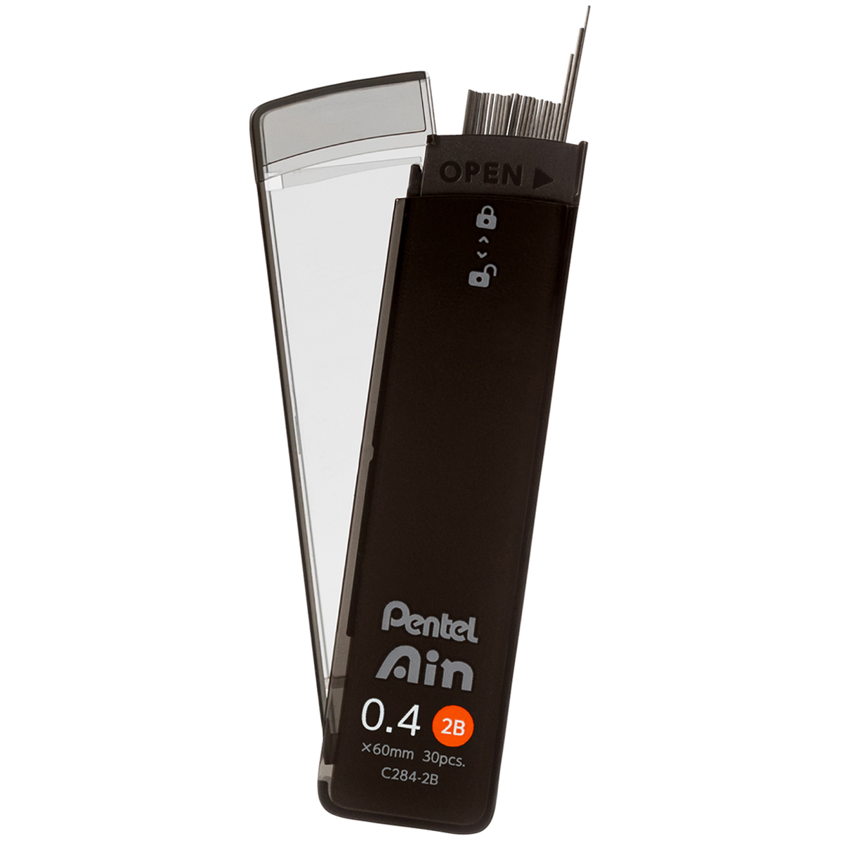 ぺんてる シャープペン芯 Pentel Ain ぺんてるアイン 0.4mm 2B C284-2B