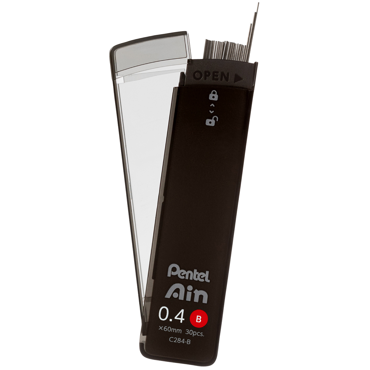 ぺんてる シャープペン芯 Pentel Ain ぺんてるアイン 0.4mm B C284-B