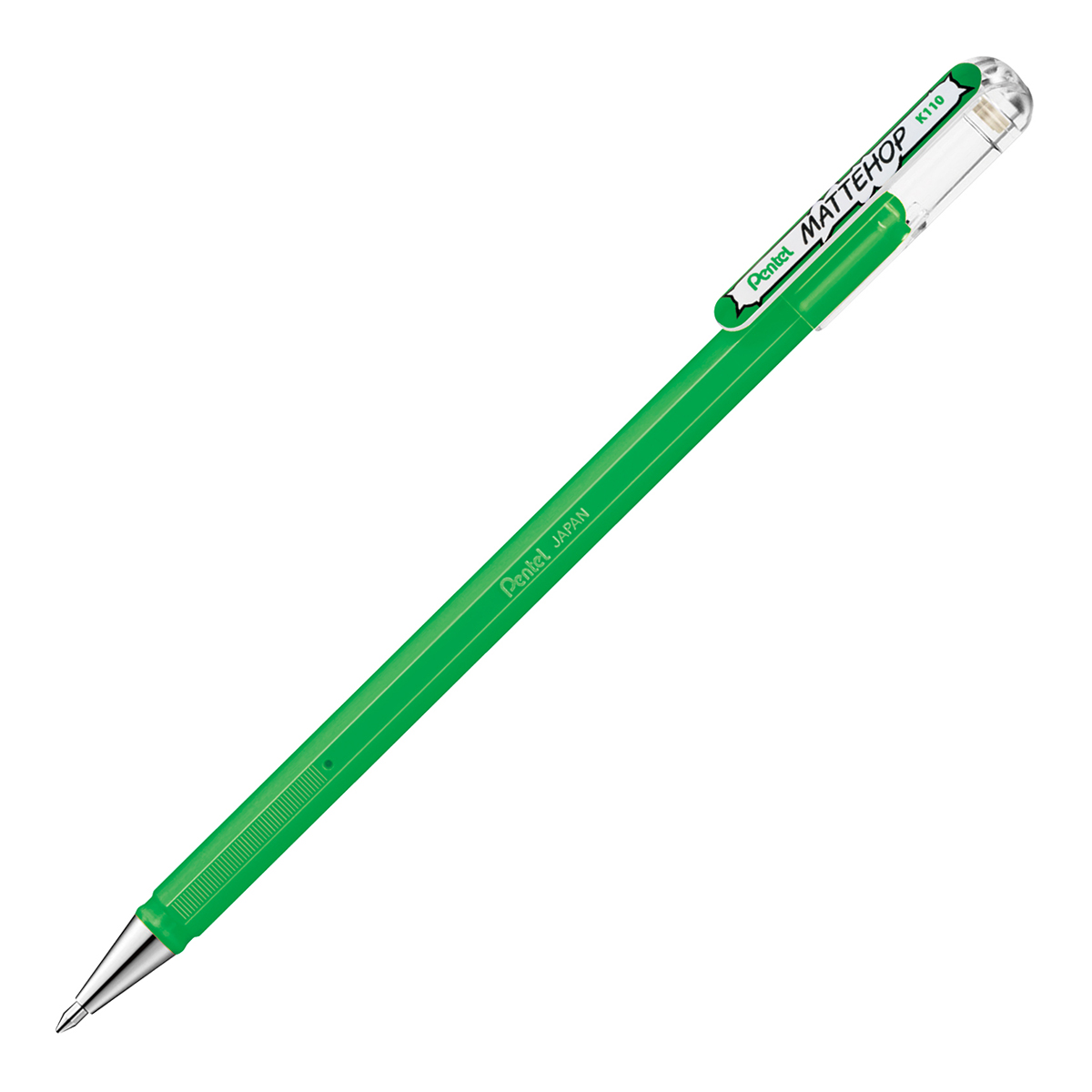 ぺんてる ゲルインキボールペン MATTEHOP マットホップ 1.0mm グリーン K110-VD