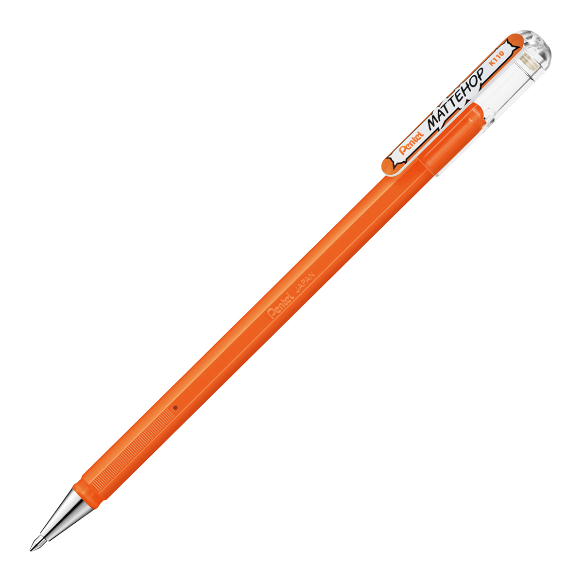 ぺんてる ゲルインキボールペン MATTEHOP マットホップ 1.0mm オレンジ K110-VF