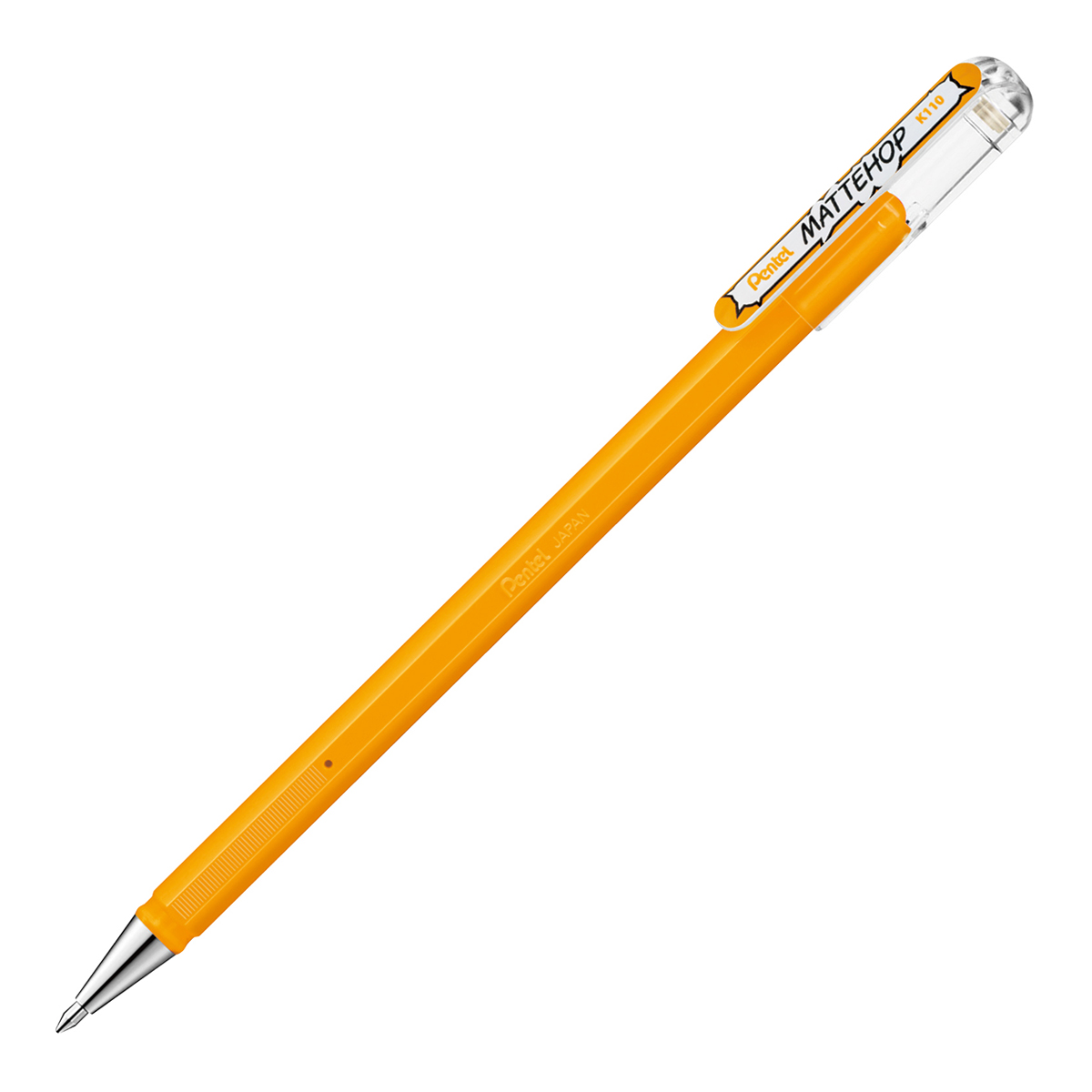 ぺんてる ゲルインキボールペン MATTEHOP マットホップ 1.0mm イエローオレンジ K110-VF2
