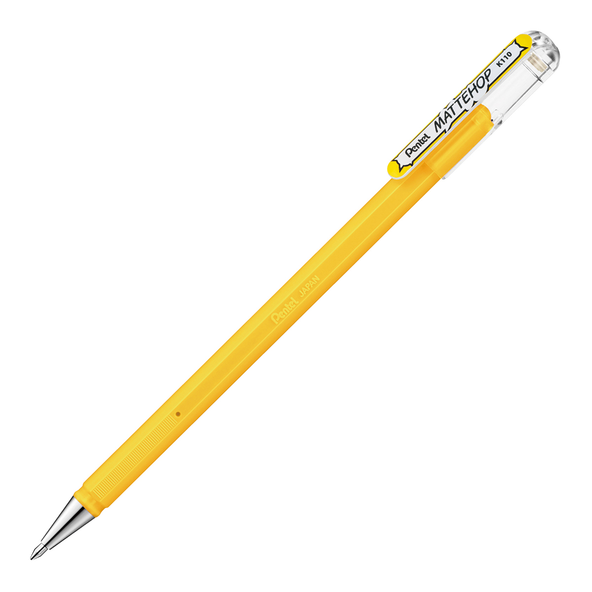 ぺんてる ゲルインキボールペン MATTEHOP マットホップ 1.0mm イエロー K110-VG