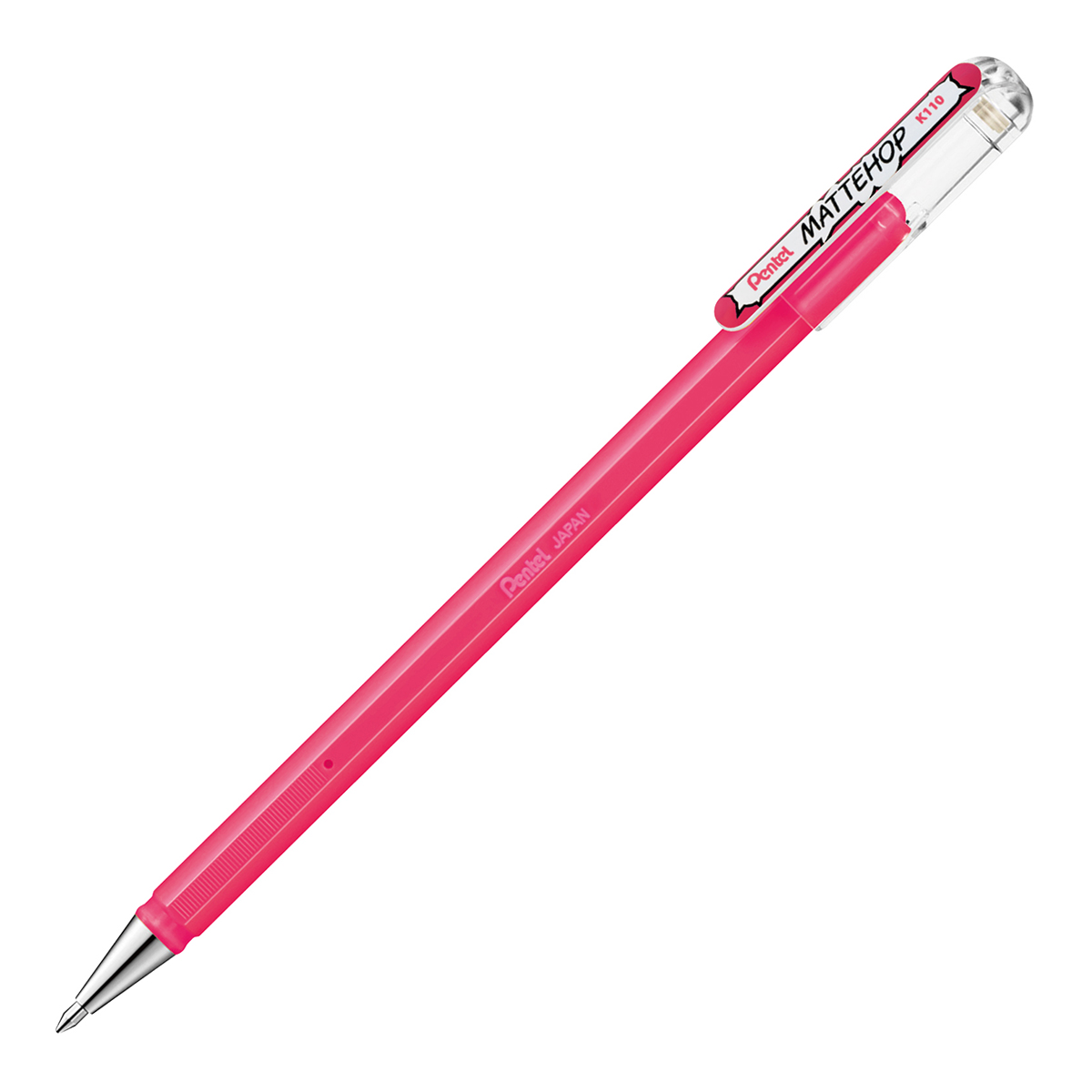 ぺんてる ゲルインキボールペン MATTEHOP マットホップ 1.0mm ピンク K110-VP