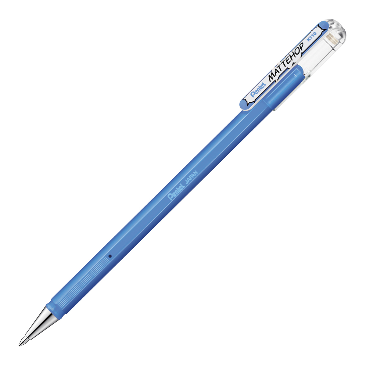 ぺんてる ゲルインキボールペン MATTEHOP マットホップ 1.0mm スカイブルー K110-VS