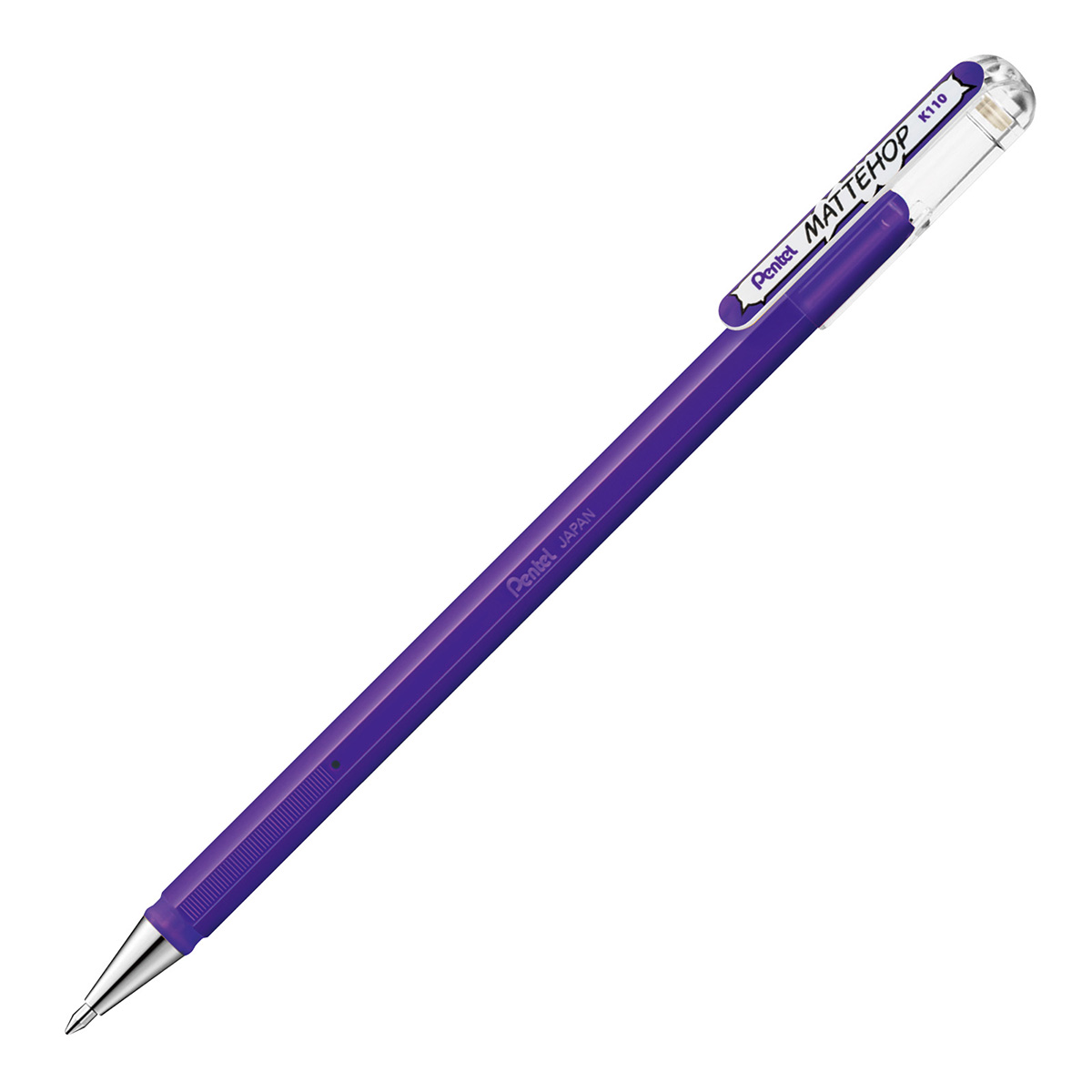 ぺんてる ゲルインキボールペン MATTEHOP マットホップ 1.0mm バイオレット K110-VV
