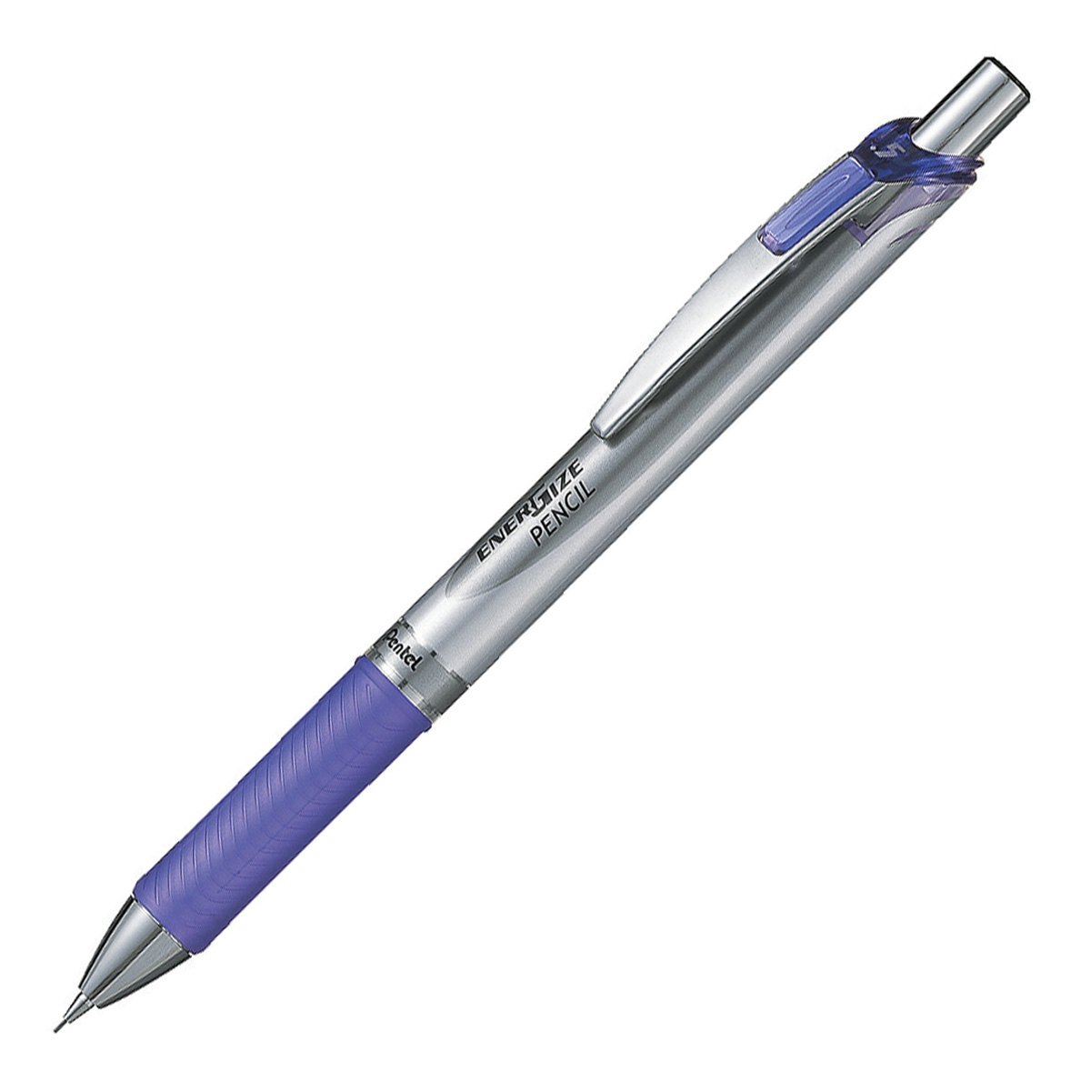 ぺんてる シャープペンシル エナージェル 0.5mm シルバー / バイオレット軸 PL75-V