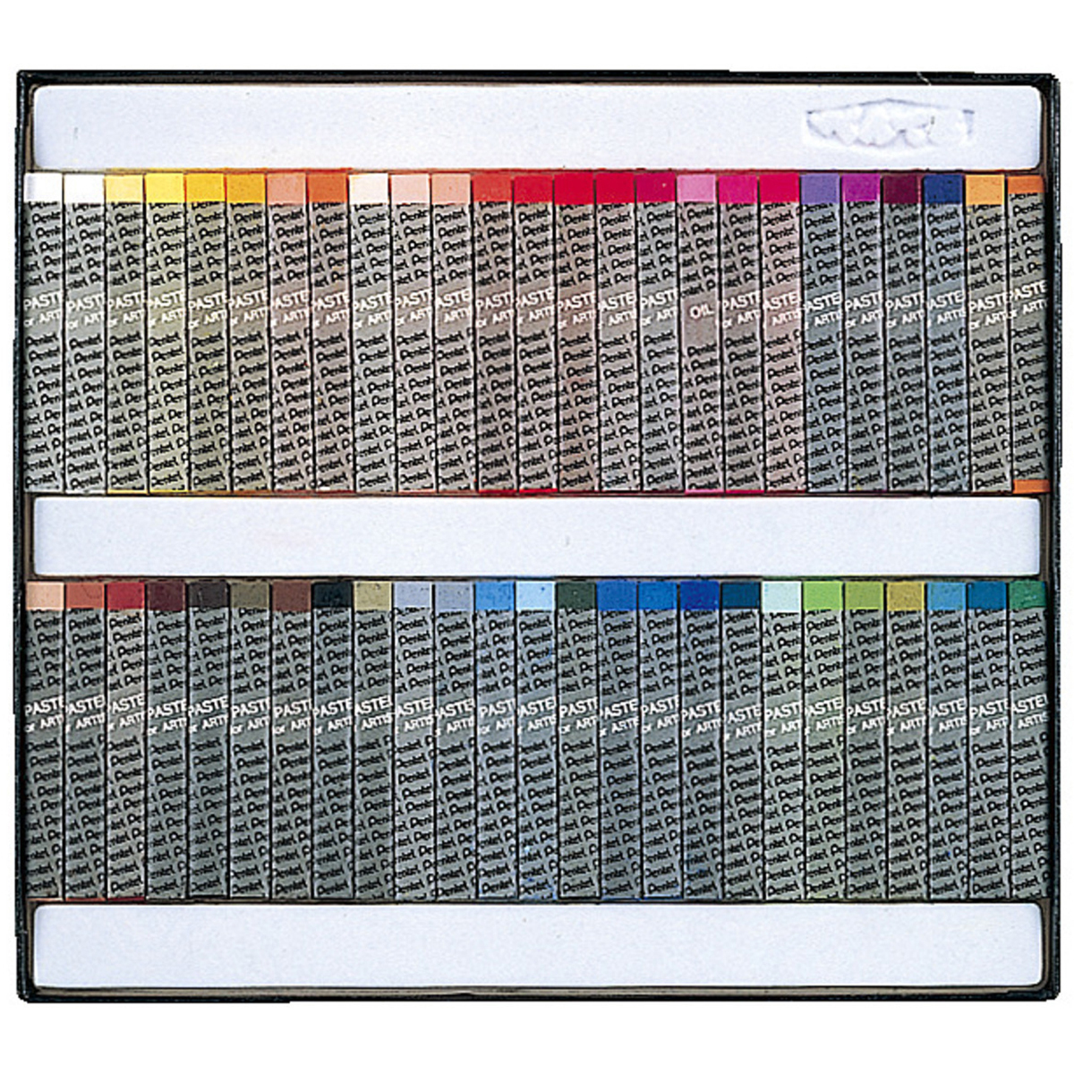 ぺんてる オイルパステル 専門家用 セット 49色 白2本入 PTA-50D