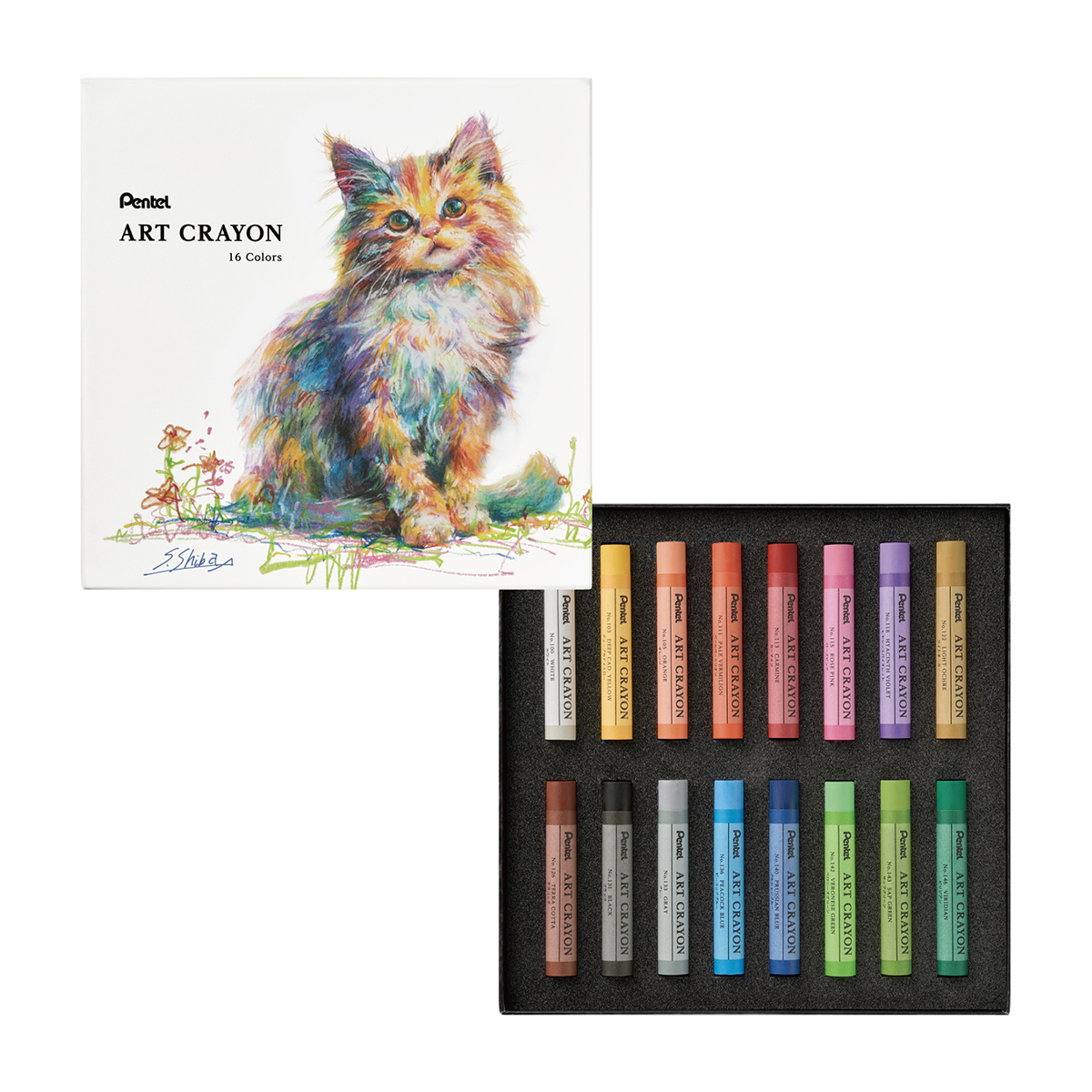 ぺんてる クレヨン ART CRAYON アートクレヨン セット 16色 PTAC-16