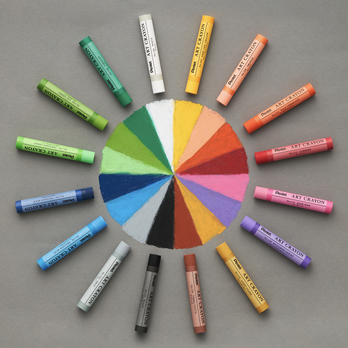 ぺんてる クレヨン ART CRAYON アートクレヨン セット 16色 PTAC-16