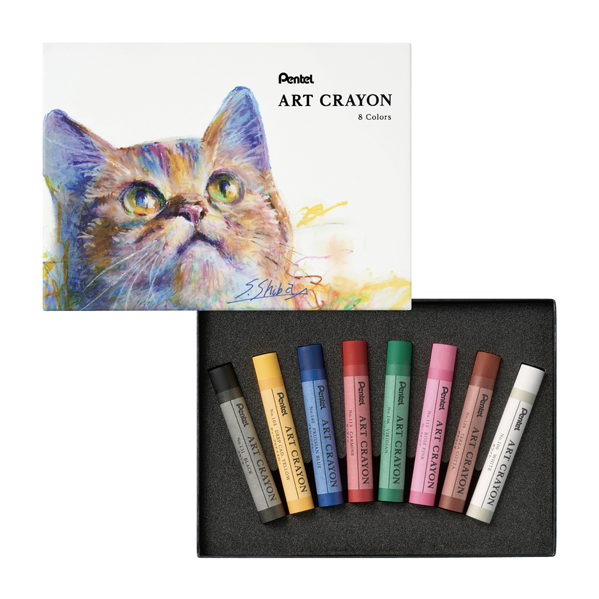 ぺんてる クレヨン ART CRAYON アートクレヨン セット 8色 PTAC-8