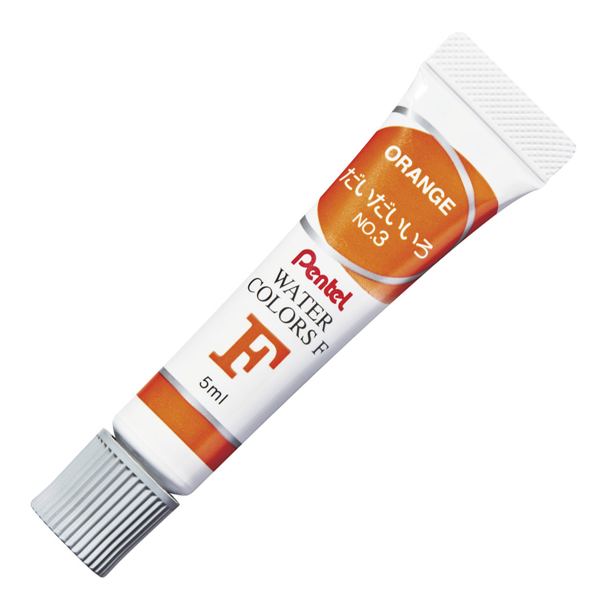 ぺんてる 水彩絵の具 エフ水彩 ラミチューブ入り 単色 だいだいいろ WFR-T03