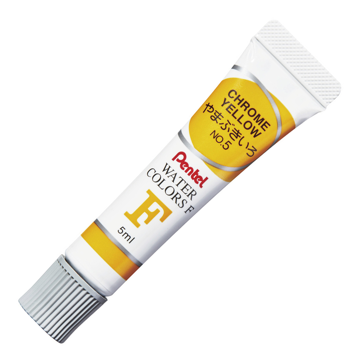 ぺんてる 水彩絵の具 エフ水彩 ラミチューブ入り 単色 やまぶきいろ WFR-T05