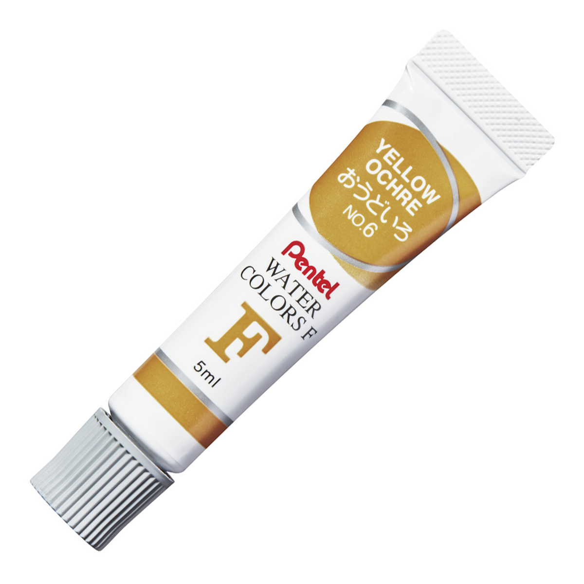 ぺんてる 水彩絵の具 エフ水彩 ラミチューブ入り 単色 おうどいろ WFR-T06