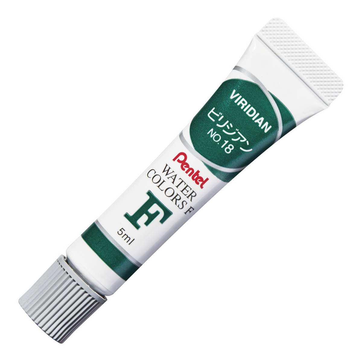 ぺんてる 水彩絵の具 エフ水彩 ラミチューブ入り 単色 ビリジアン WFR-T18