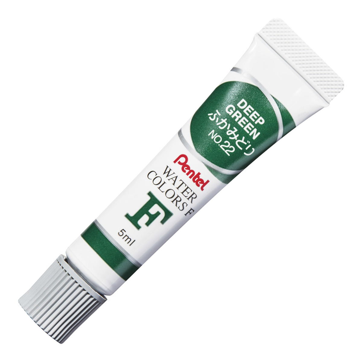 ぺんてる 水彩絵の具 エフ水彩 ラミチューブ入り 単色 ふかみどり WFR-T22