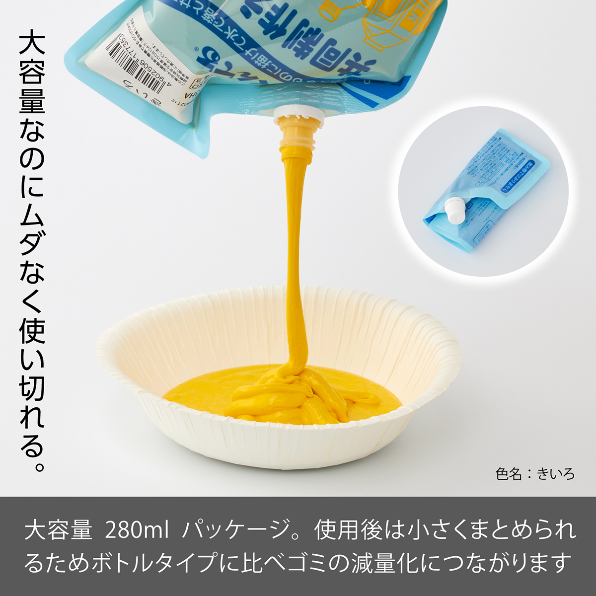 ぺんてる 水彩絵の具 共同制作えのぐ 単色 きいろ WMG2T12