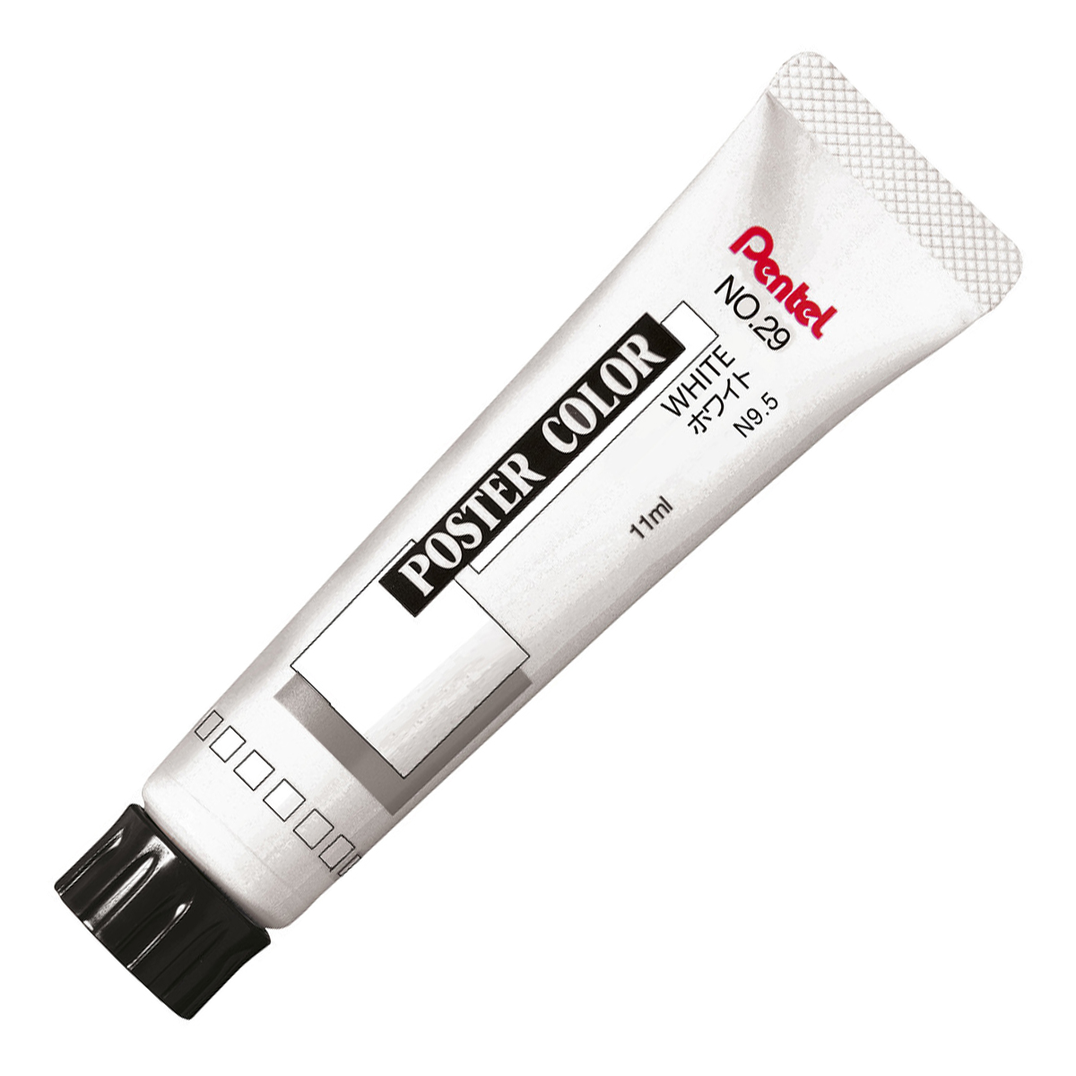 ぺんてる 不透明水彩絵の具 ポスターカラー ラミチューブ入り 単色 ホワイト WPR-T29