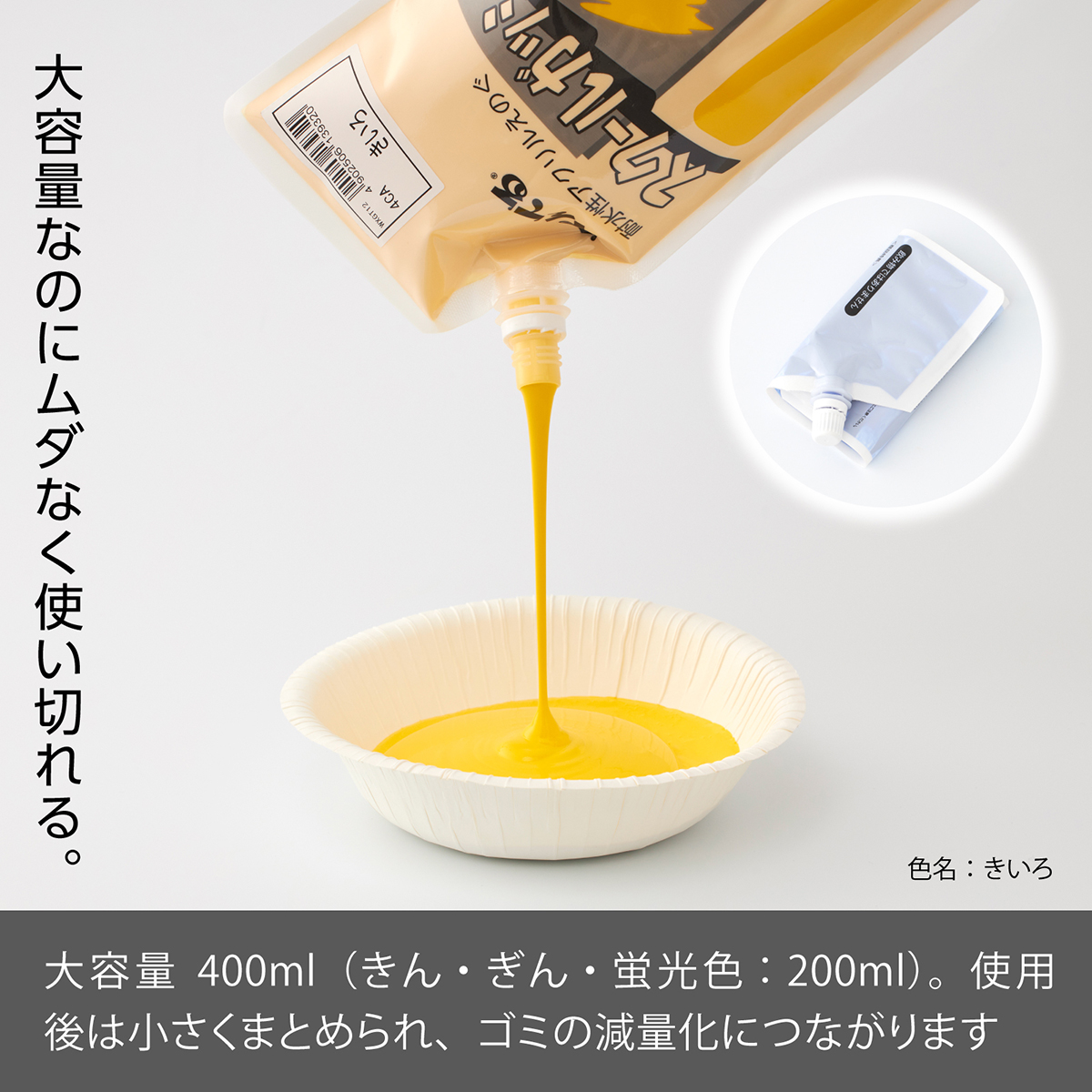 ぺんてる アクリル絵の具 スクールガッシュ 単色 きいろ WXGT12