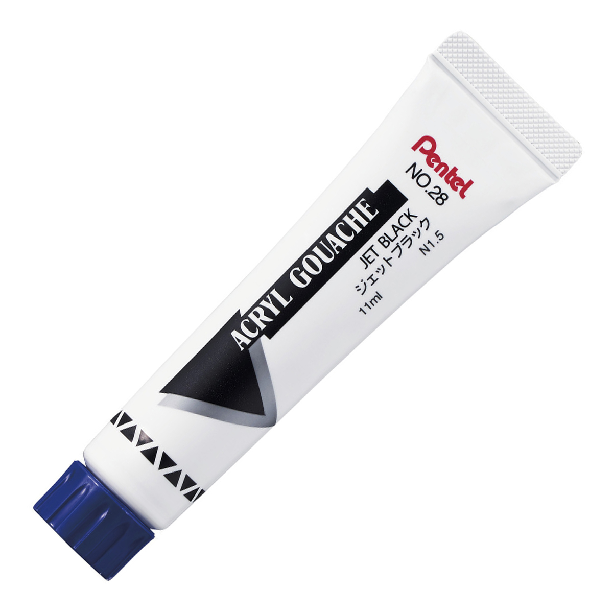 ぺんてる アクリル絵の具 アクリルガッシュ ラミチューブ入り 単色 ジェットブラック WXR-T28