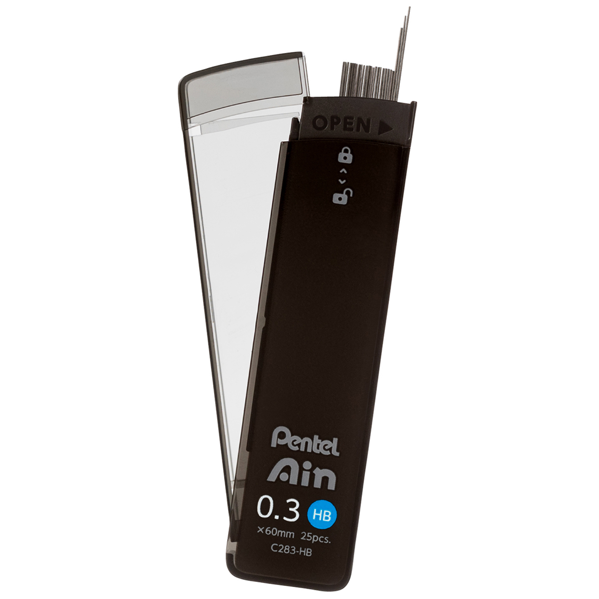 ぺんてる シャープペン芯 Pentel Ain ぺんてるアイン 0.3mm HB パック入り XC283-HB