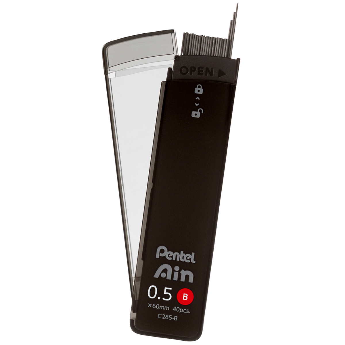 ぺんてる シャープペン芯 Pentel Ain ぺんてるアイン 0.5mm B パック入り XC285-B