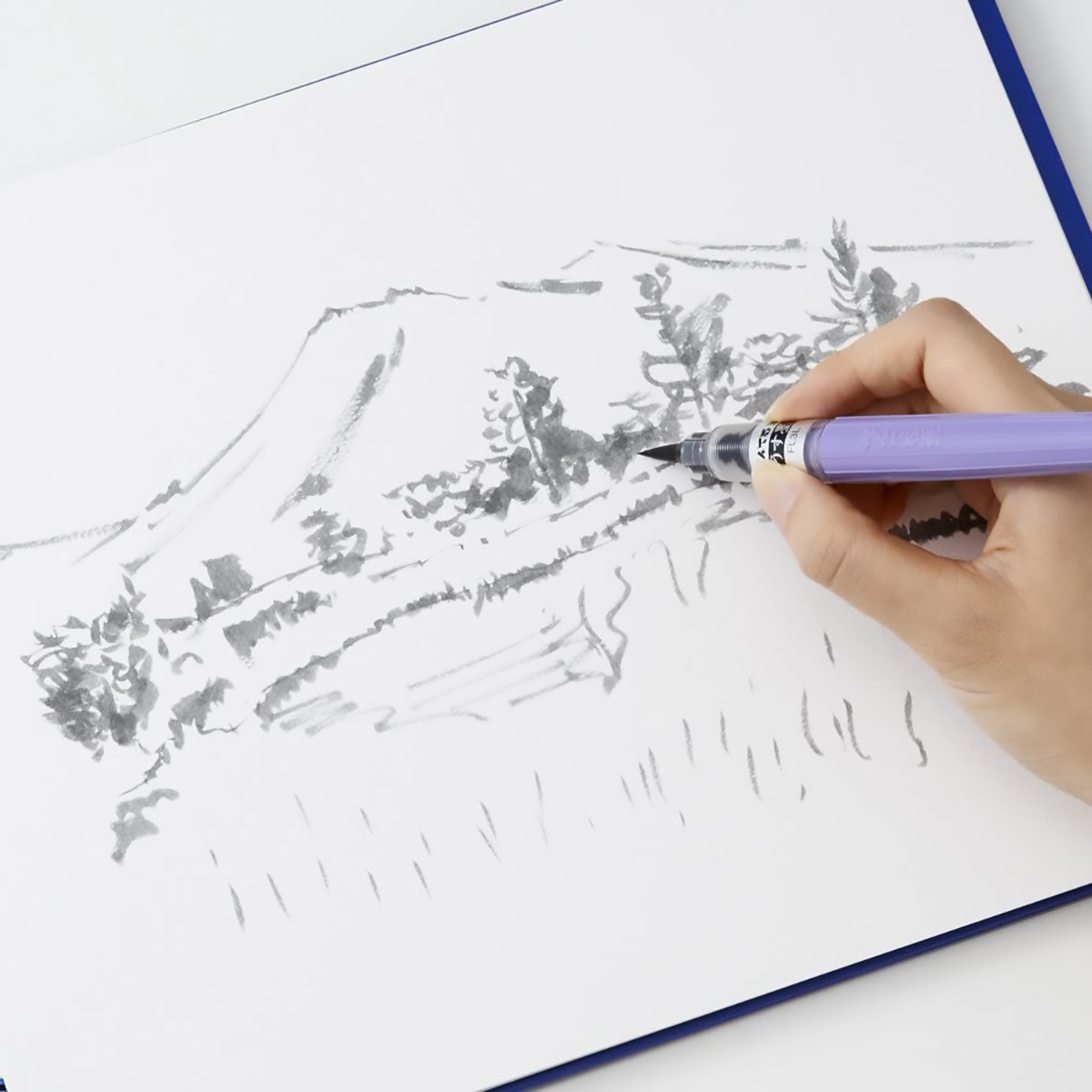 ぺんてる 筆ペン ぺんてる筆 うす墨 XFL3L