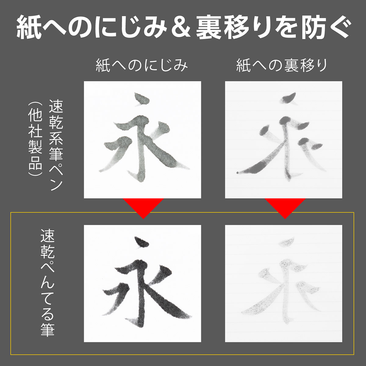 ぺんてる 筆ペン 速乾ぺんてる筆 うす墨 XFPD3L