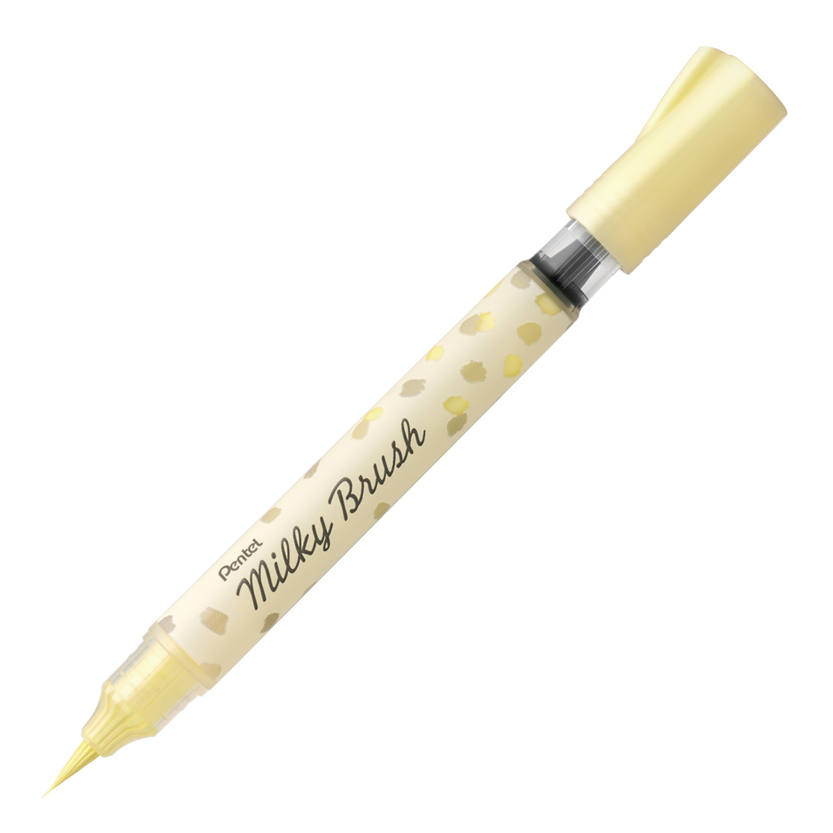 ぺんてる カラー筆ペン Milky Brush ミルキーブラッシュ パステルイエロー XGFH-PG