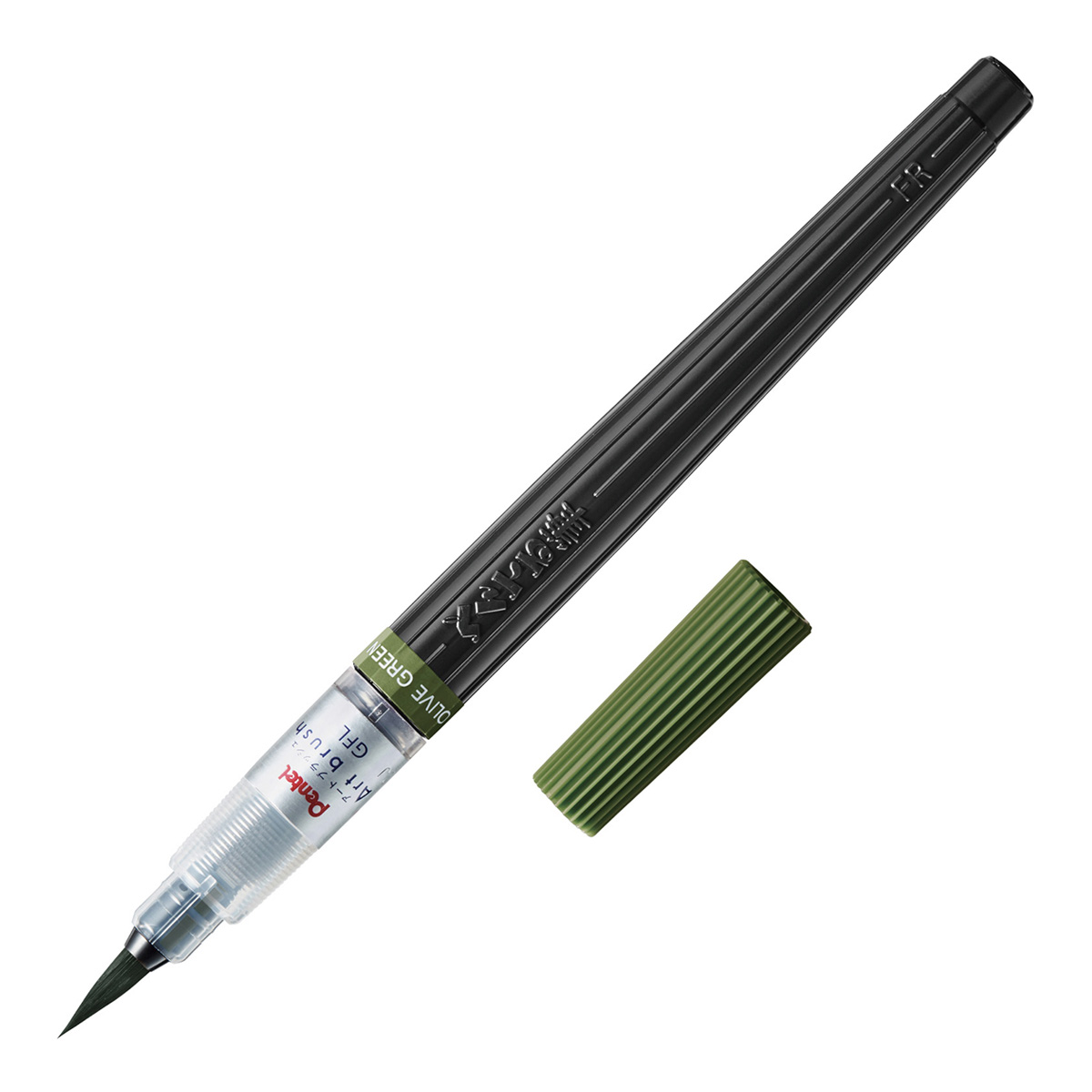 ぺんてる カラー筆ペン アートブラッシュ オリーブグリーン XGFL-115