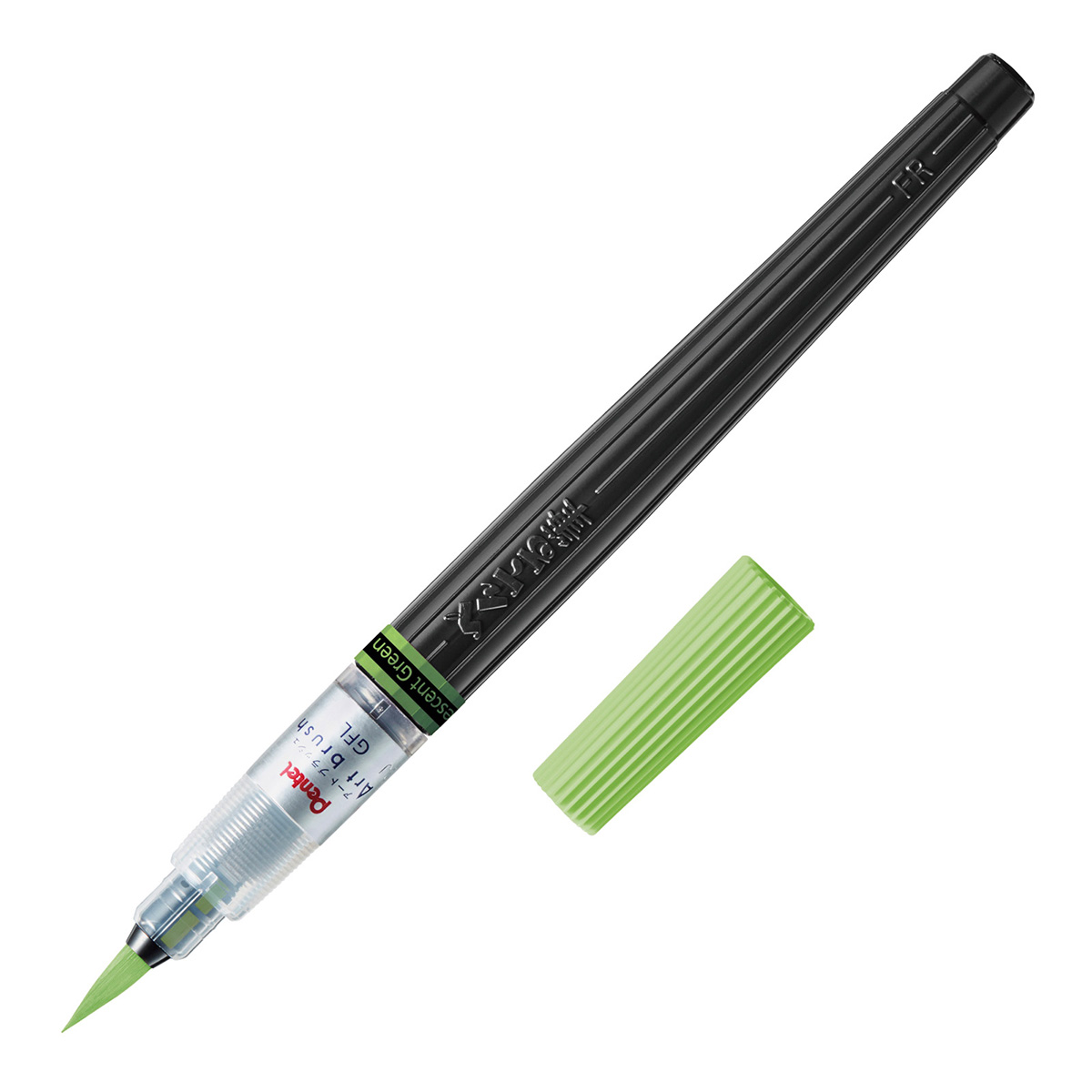 ぺんてる カラー筆ペン アートブラッシュ Neon Color Edition 蛍光グリーン XGFLP-304