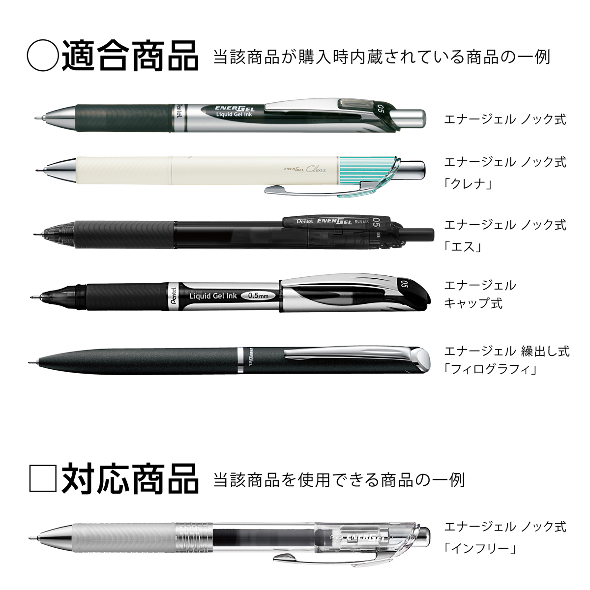 ぺんてる ボールペン替芯 エナージェル用 0.5mm 青 XLRN5-C