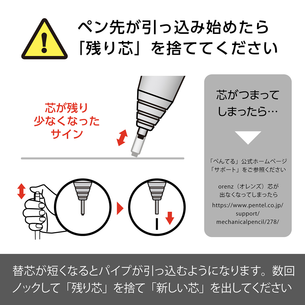 ぺんてる シャープペンシル オレンズ メタルグリップ 0.2mm ダークブルー軸 XPP1002G2-C
